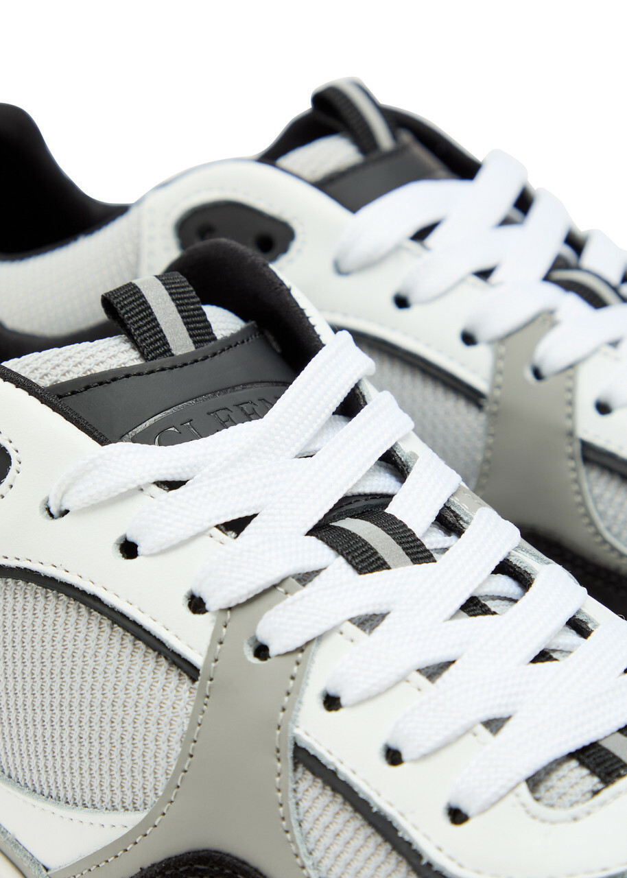 Cleens Onesixty Panelled Mesh Sneakers White And Black