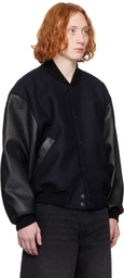 Studio Nicholson Navy & Black Alph Bomber Jacket