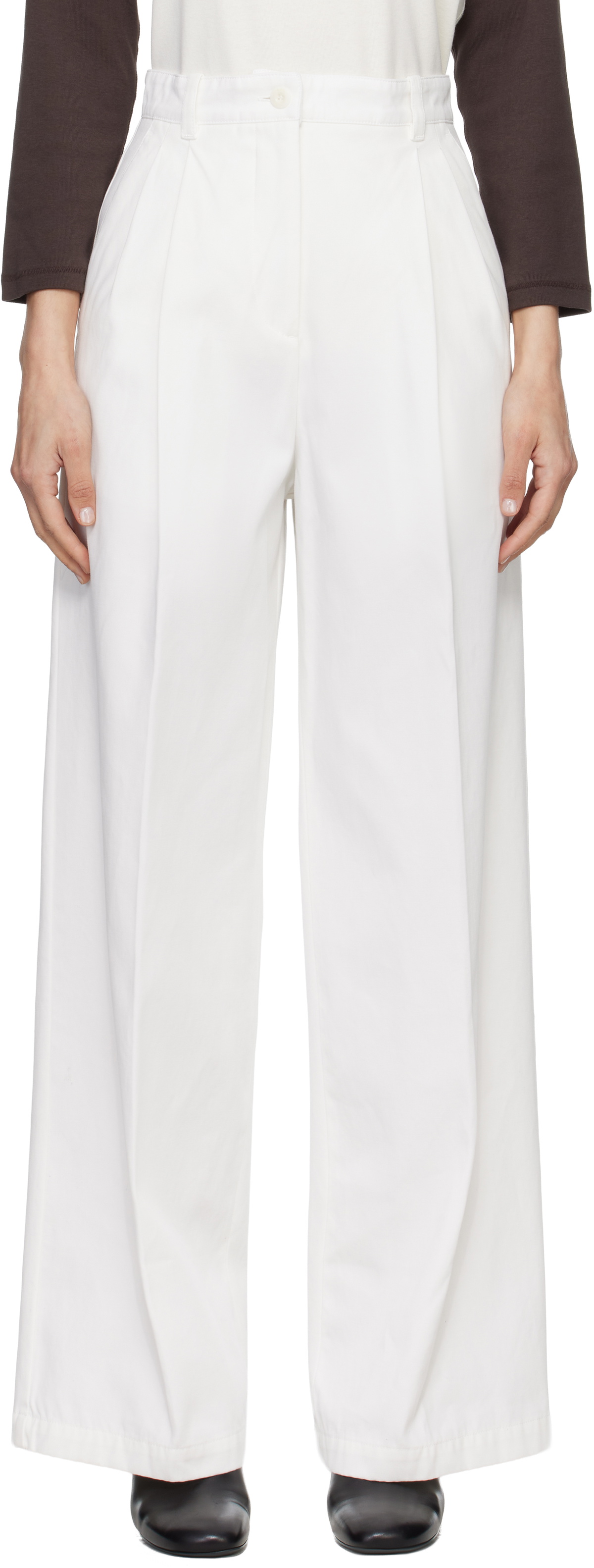 A.P.C. White Ginny Trousers
