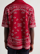 Alanui - Camp-Collar Bandana-Jacquard Cotton Shirt - Red