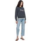 ANINE BING Gray Spencer Leopard Sweatshirt