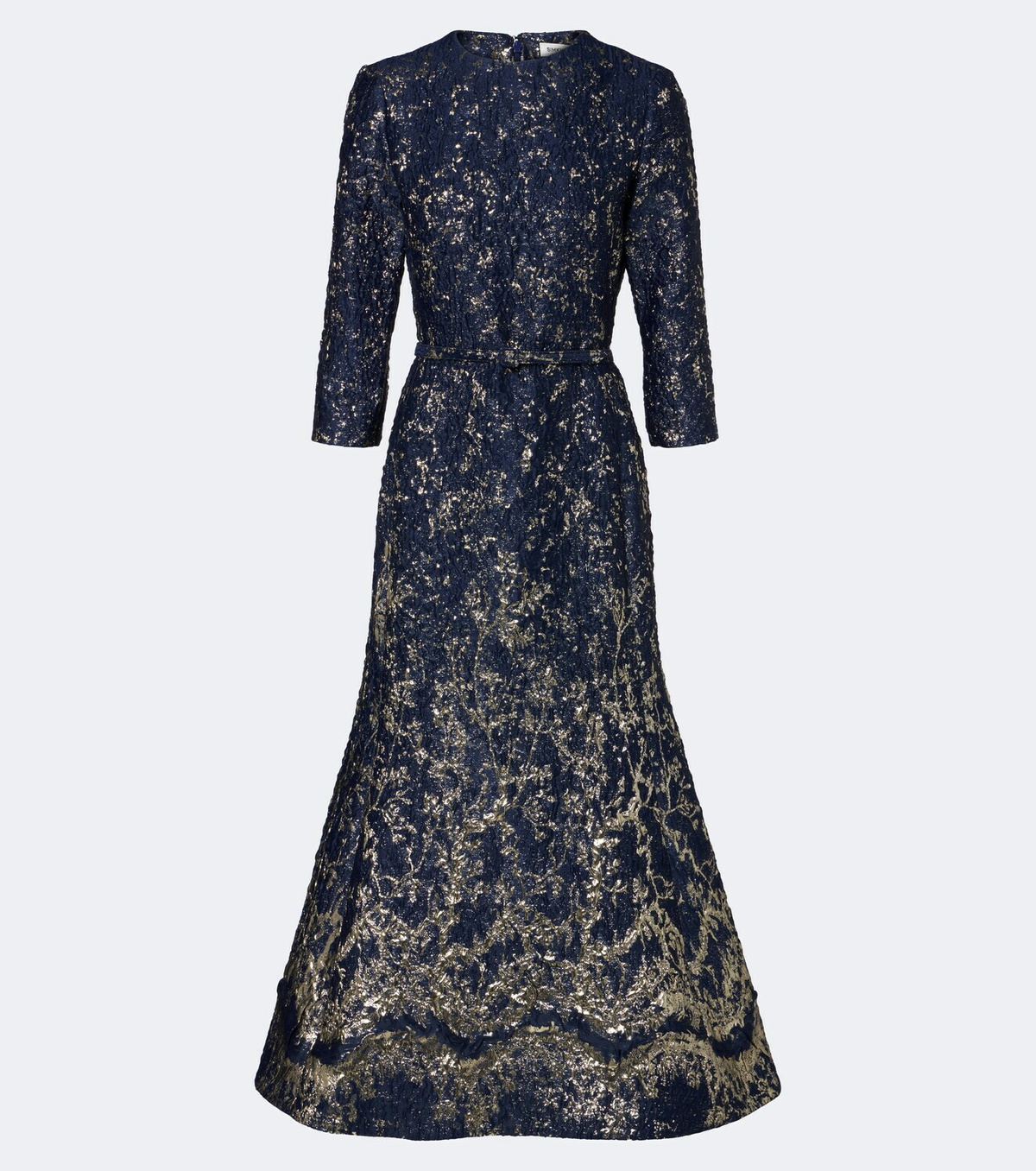 Simkhai Claravelle belted jacquard cocktail dress