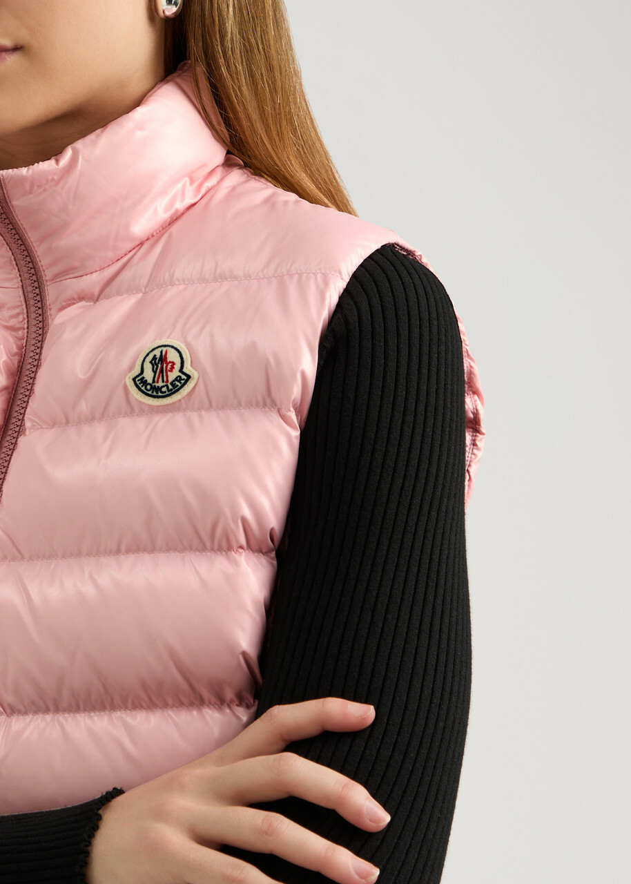 Moncler Ghany Quilted Shell Gilet Pink Moncler
