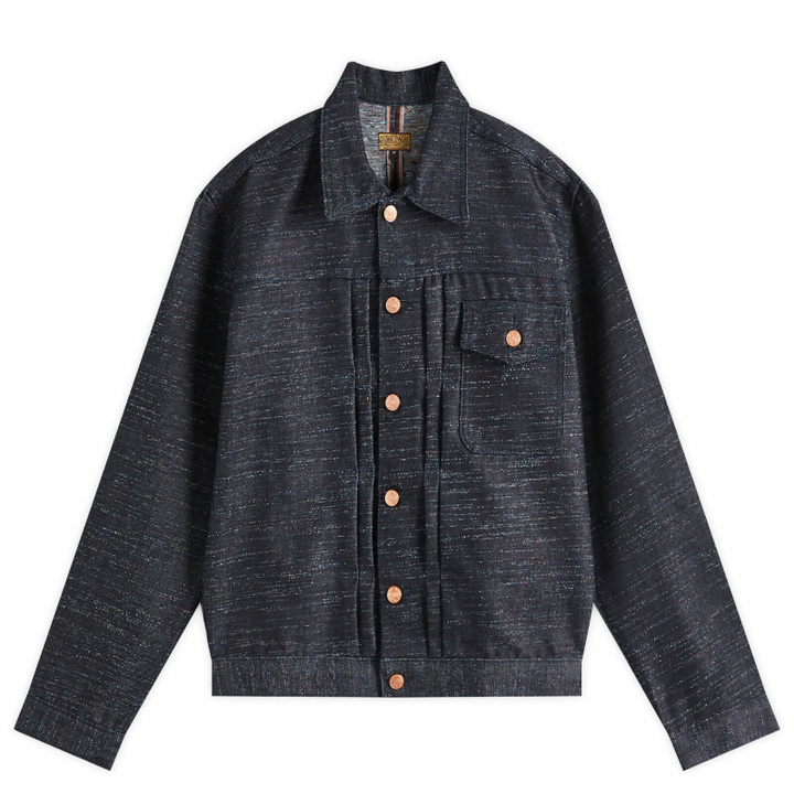 Photo: Dubbleware Men's Nimes Selvedge Denim Jacket in Rainbow