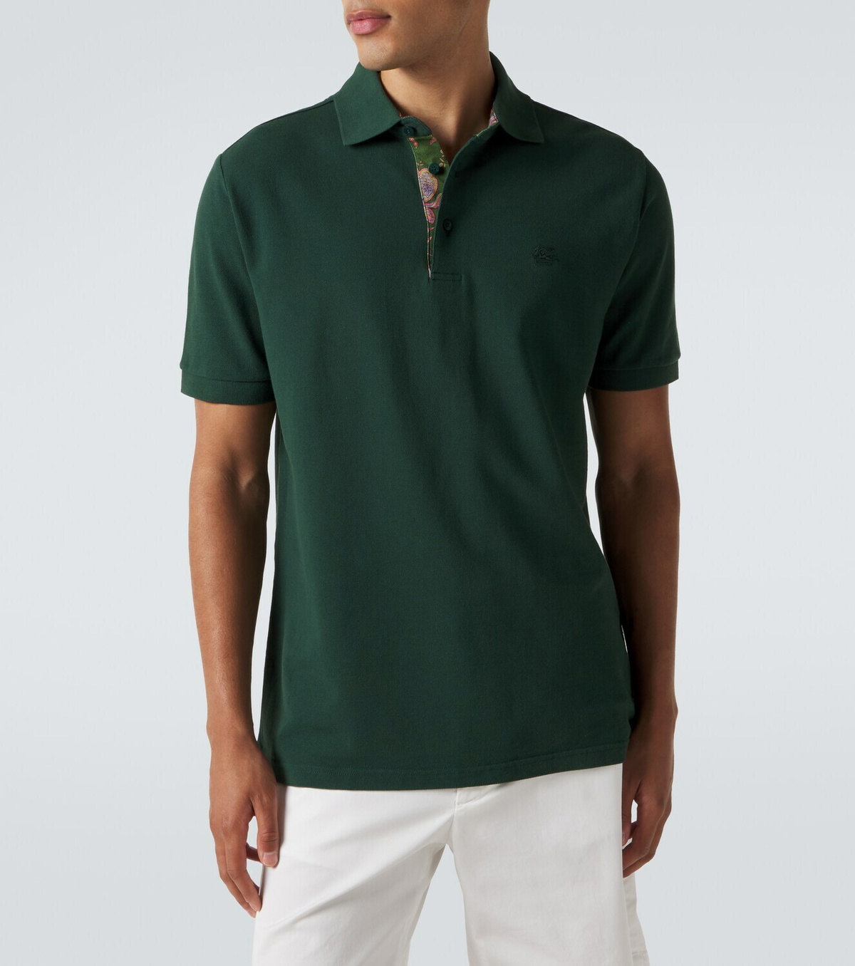Etro Pegaso cotton piqué polo shirt