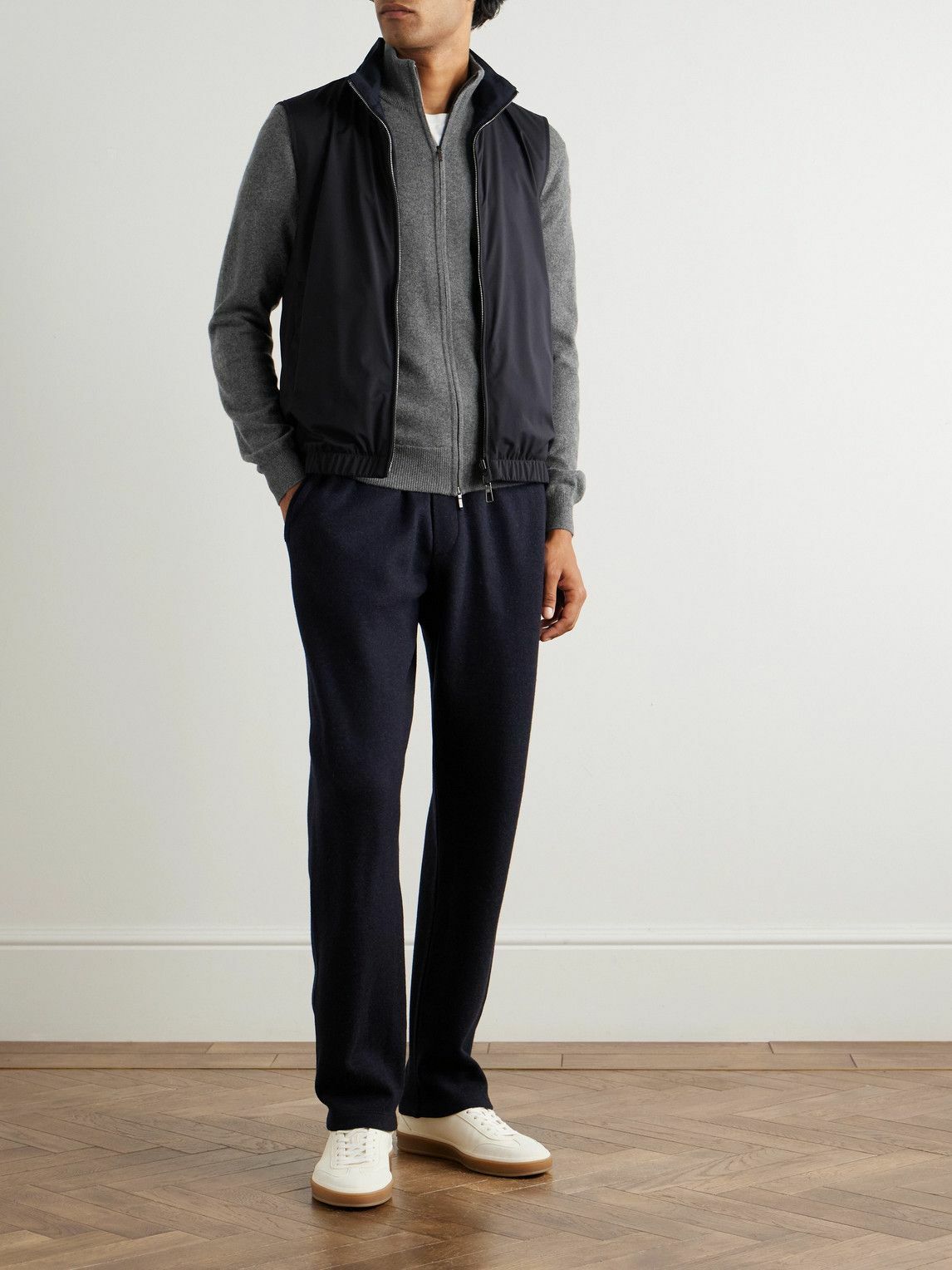 Loro Piana - Slim-Fit Reversible Storm System® WindWish™ Twill and Wool Gilet - Blue