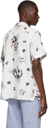 PS by Paul Smith Off-White Floral Casual Short Sleeve Shirt