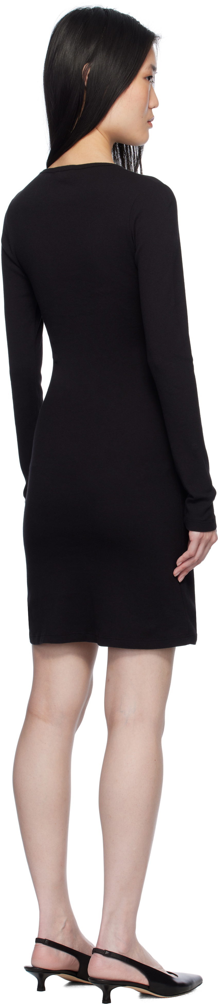 Gil Rodriguez Black Long Sleeve Bellevue Minidress