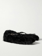 Simone Rocha - Leather-Trimmed Faux Fur Loafers - Black