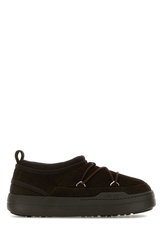 Photo: Moon Boot Brown Suede Mb Park Icon Slip Ons