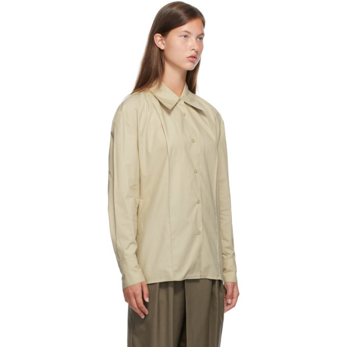 LOW CLASSIC Beige Classic Volume Sleeve Shirt Low Classic