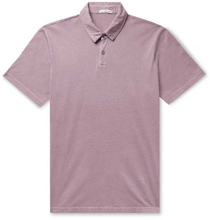 Photo: JAMES PERSE - Supima Cotton-Jersey Polo Shirt - Pink