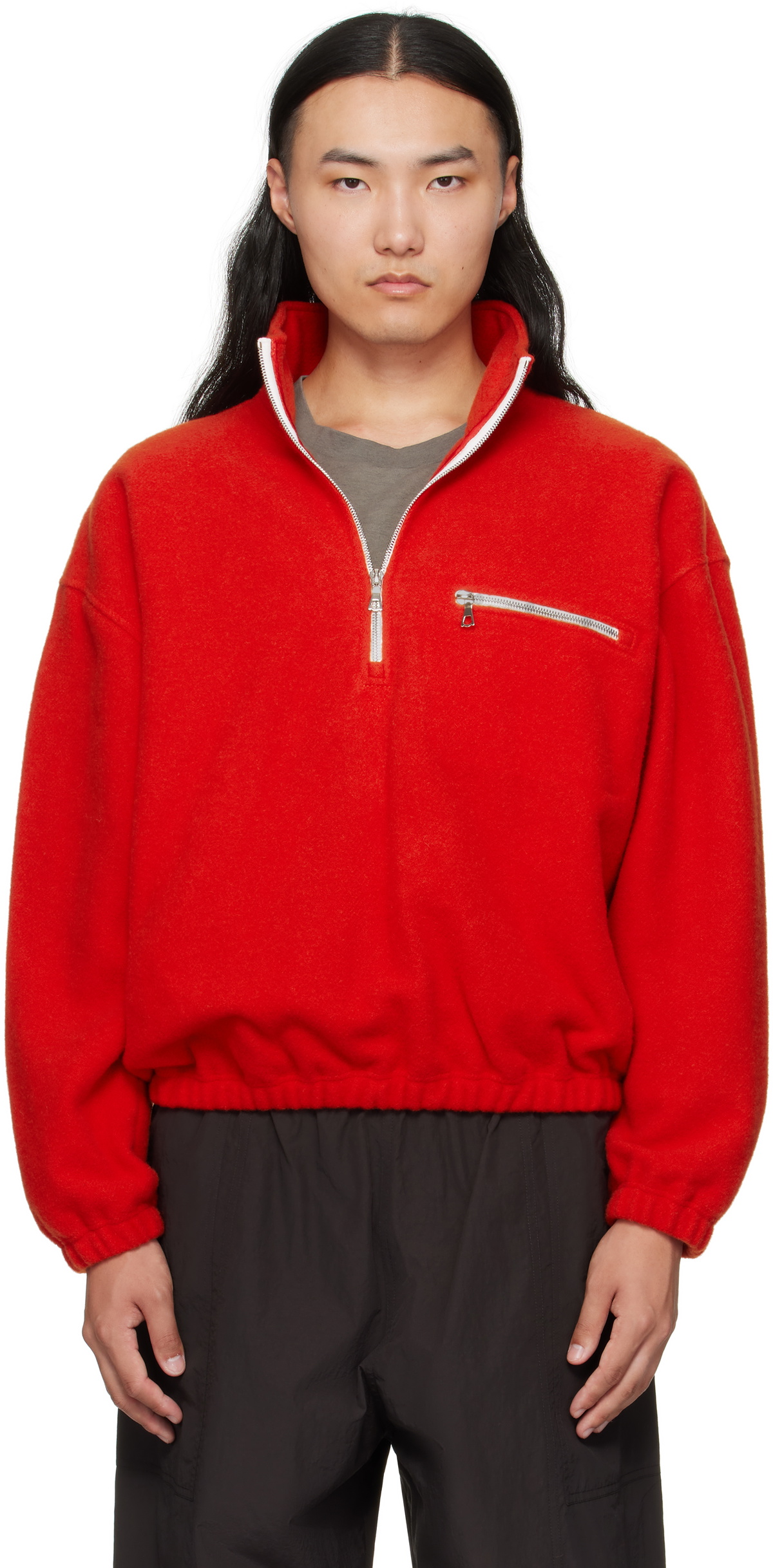 Rier Red Half-Zip Sweater Rier