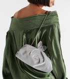 Aquazzura Bow Tie Small velvet clutch