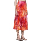 Versace Pink Jungle Print Pleated Skirt