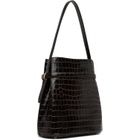 TOTEME Brown Belted Croco-Embossed Bucket Bag