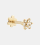 Maria Tash Flower 18kt gold single earring with diamonds