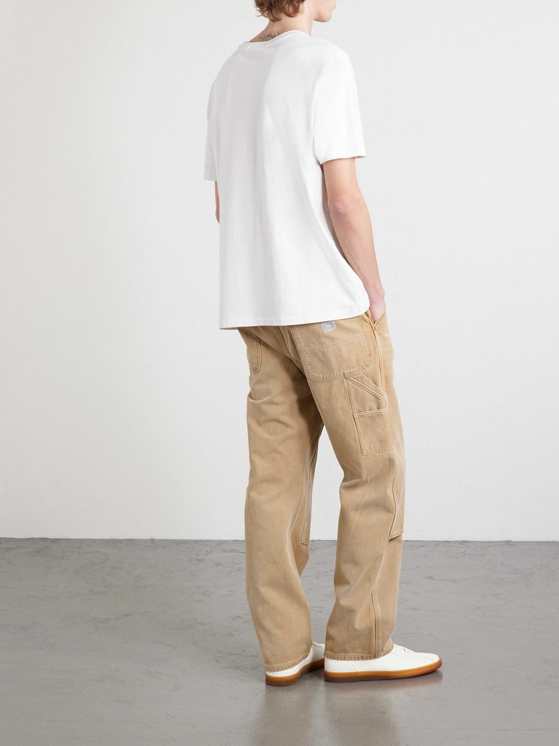 Polo Ralph Lauren - Straight-Leg Distressed Cotton-Canvas Carpenter Trousers - Neutrals
