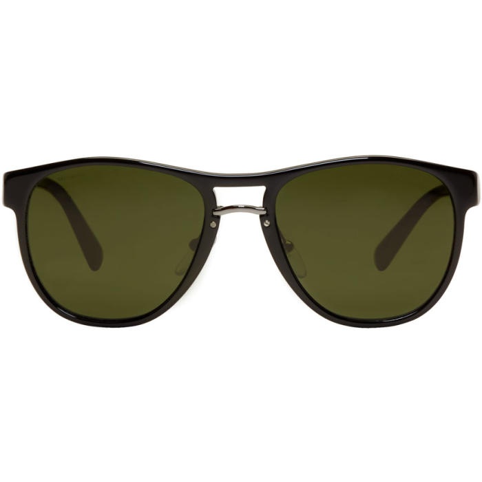 Photo: Prada Black Logo Plaque Sunglasses