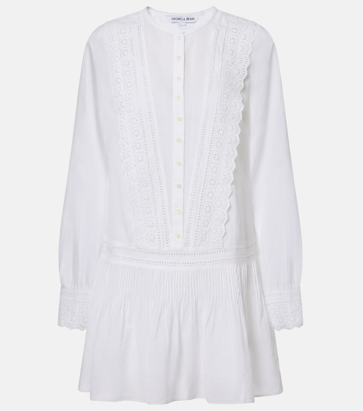 Veronica Beard Marguerite cotton-blend voile minidress