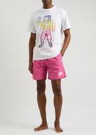 Billionaire Boys Club Diamond Dollars Logo Shell Swim Shorts Pink