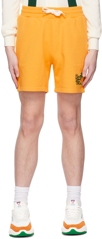 Photo: Casablanca Yellow Embroidered Shorts