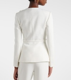Roland Mouret Floral-appliqué crêpe jacket
