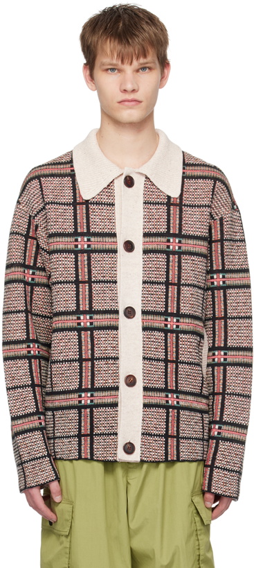 Photo: A PERSONAL NOTE 73 Black & Beige Checked Cardigan