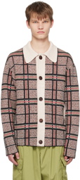 A PERSONAL NOTE 73 Black & Beige Checked Cardigan