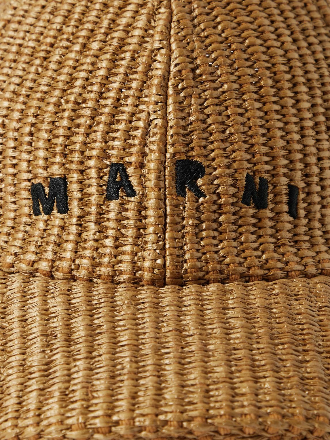 Marni - Logo-Embroidered Raffia Baseball Cap - Brown Marni