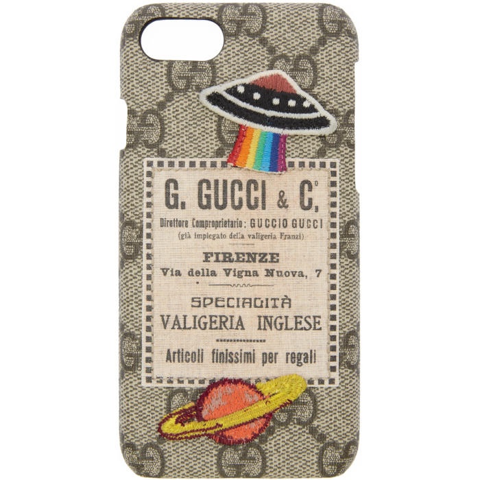 Photo: Gucci Beige GG Supreme Patches iPhone 6 Case 