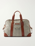 Brunello Cucinelli - Leather-Trimmed Flannel Weekend Bag