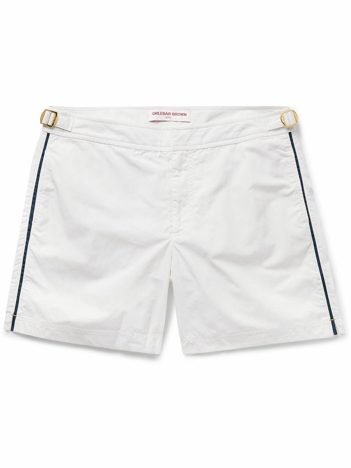 Orlebar Brown - Bulldog Mid-Length Striped Swim Shorts - White Orlebar ...
