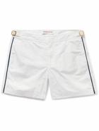 Orlebar Brown - Bulldog Mid-Length Striped Swim Shorts - White