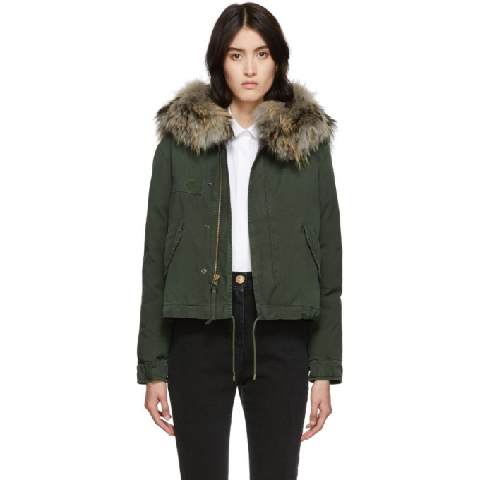 Photo: Mr and Mrs Italy Green Down Fur Cropped Jazzy Jacket