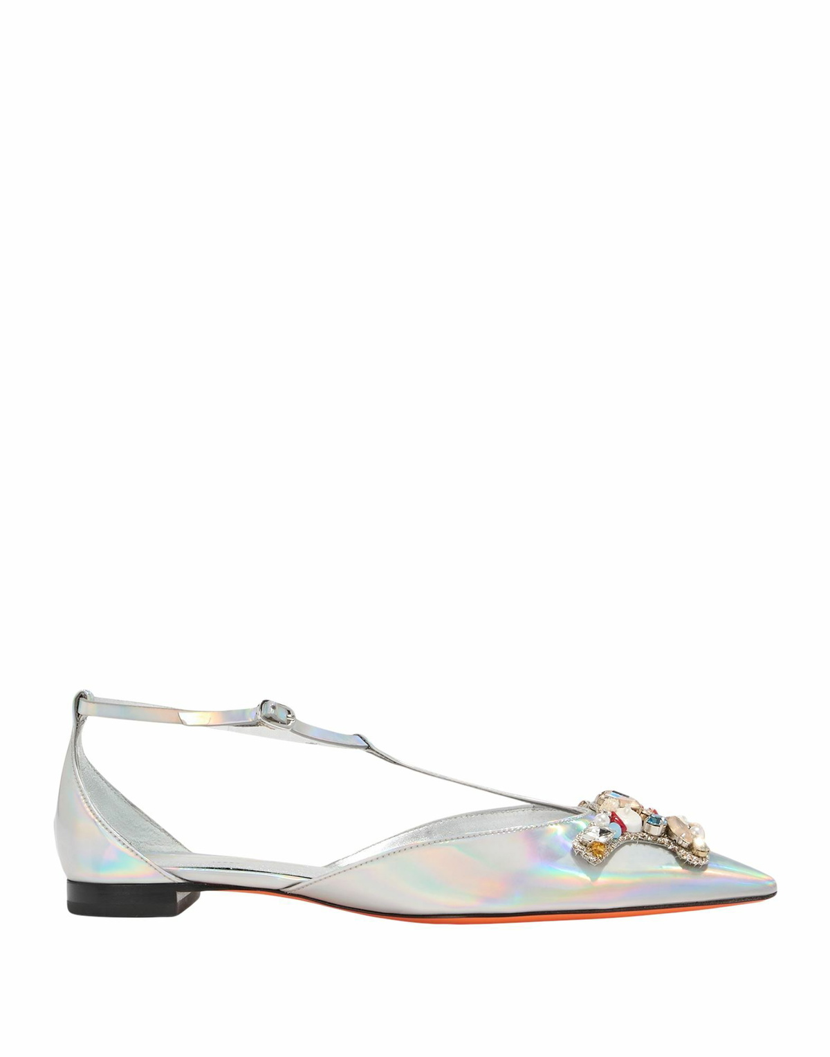 Santoni Womens Ballet flats in Silver