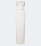 Safiyaa Bridal Azrael floral-appliqué gown
