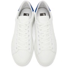 Golden Goose White and Blue Purestar Sneakers