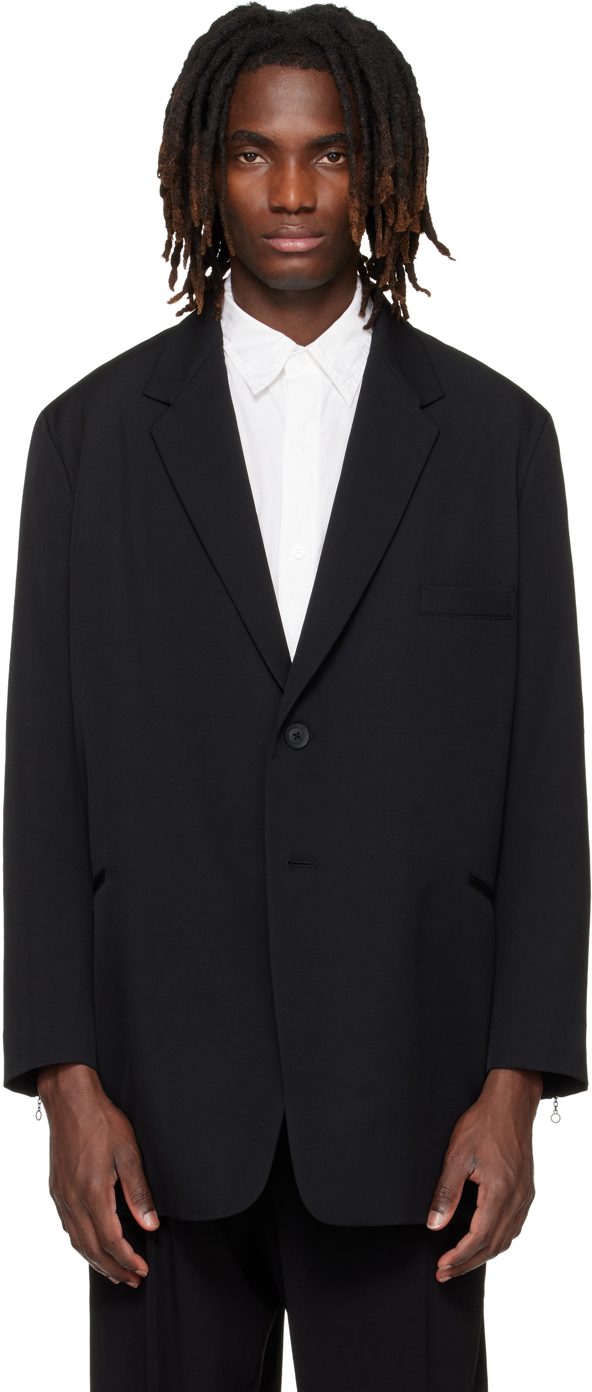 Yohji Yamamoto Black Zip Jacket Yohji Yamamoto