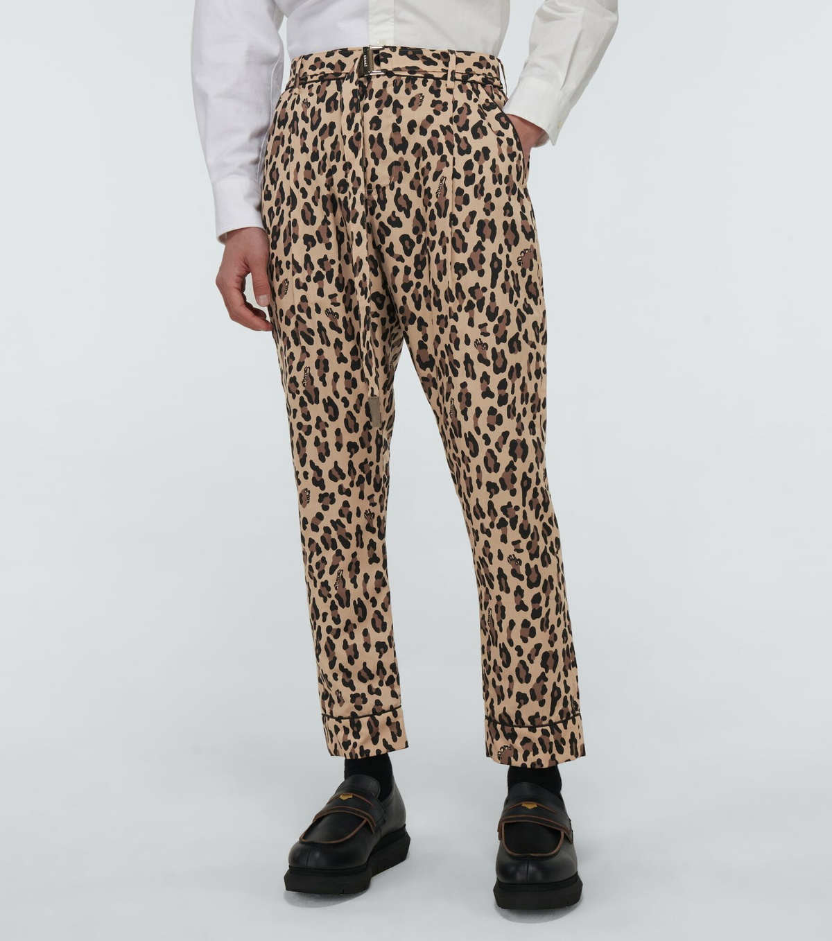 Sacai(サカイ) 20AW Leopard Shrivel Pants Sacai - Archive printed Mix leopard pants Sacai