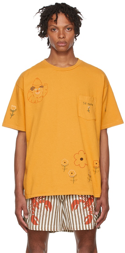 Photo: Bode Yellow Hester Garden T-Shirt