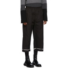 Undercover Black Drawstring Hem Trousers