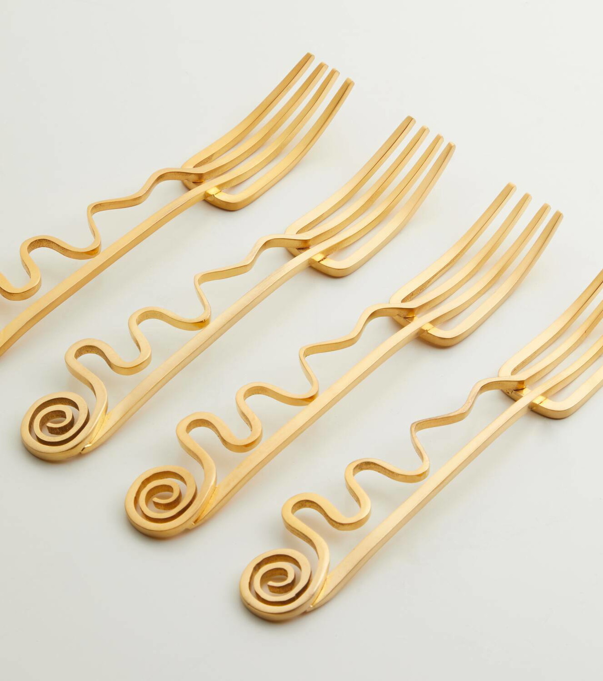 L'Objet Spirale set of 4 cocktail forks