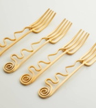 L'Objet Spirale set of 4 cocktail forks