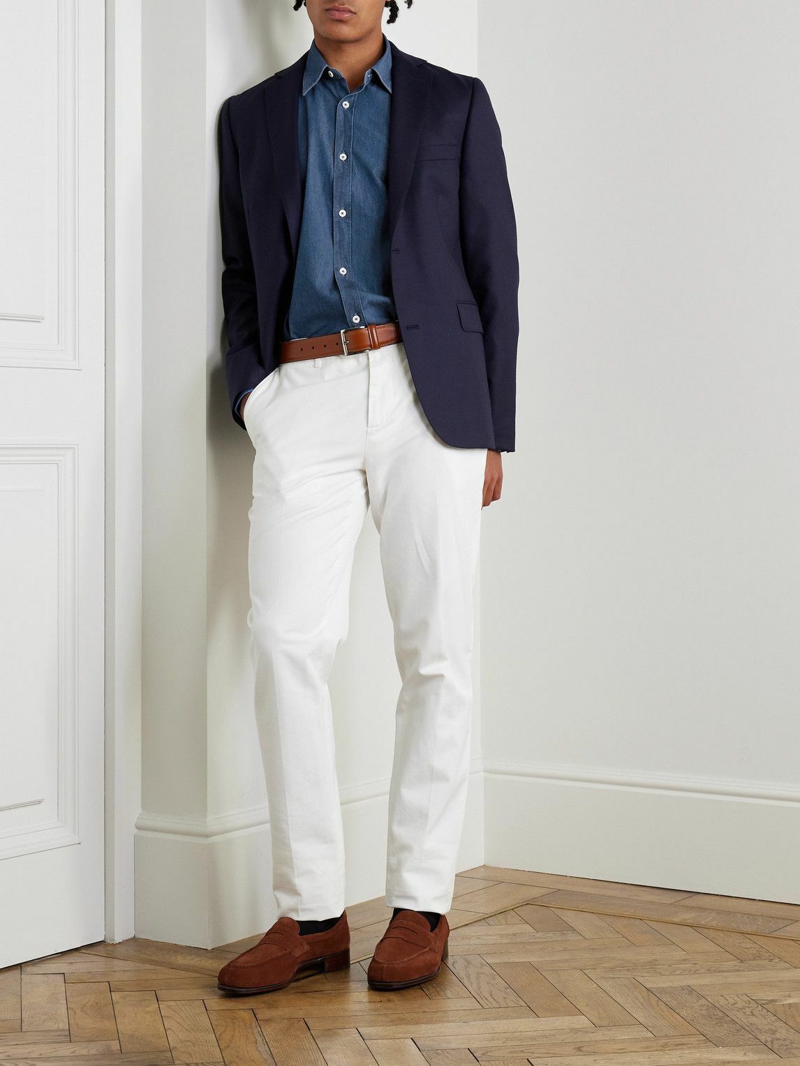 Purdey - Cotton-Chambray Shirt - Blue