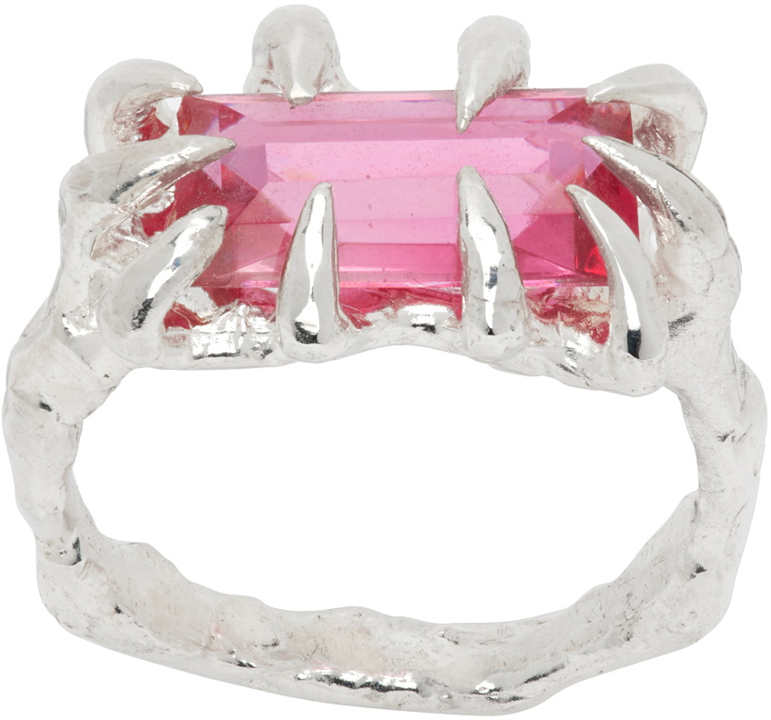 Harlot Hands SSENSE Exclusive Silver Veil Ring