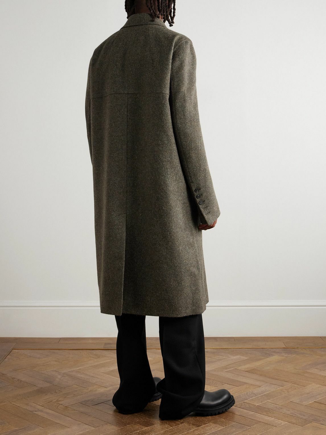 ジャケット・アウター Rick Owens 17AW Melton Stand Collar Coat Rick Owens 17AW Melton Stand Collar Coat