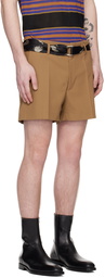 Dries Van Noten Brown Creased Shorts