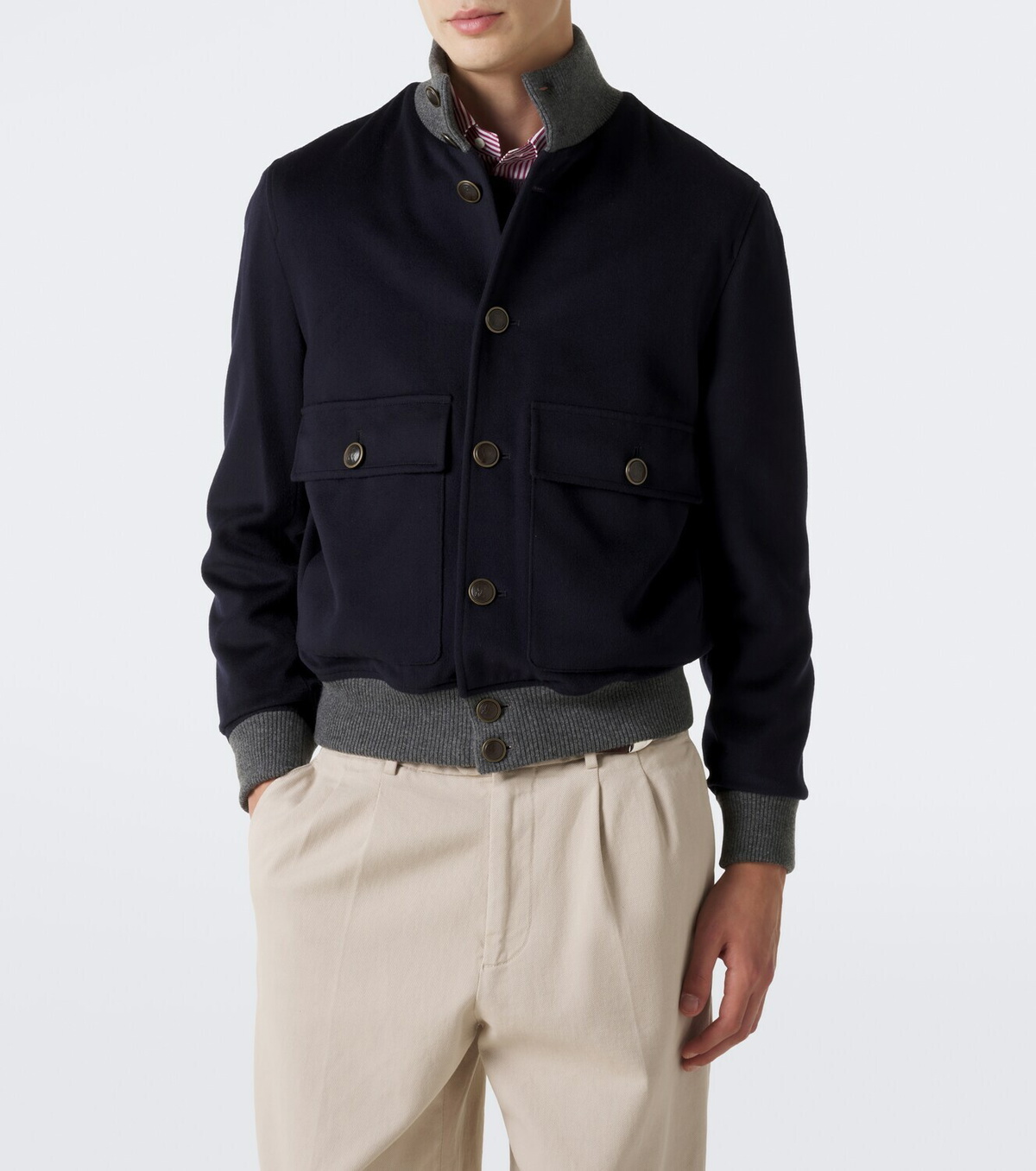 Brunello Cucinelli Virgin wool blouson jacket