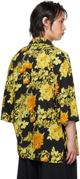 LU'U DAN Black & Yellow CLOT Edition Short Sleeve Shirt